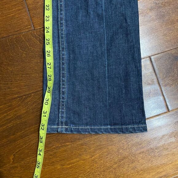 Banana Republic Stretch Straight Leg Mid Rise Dark Denim Jeans Women's Size 8 - Picture 9 of 10